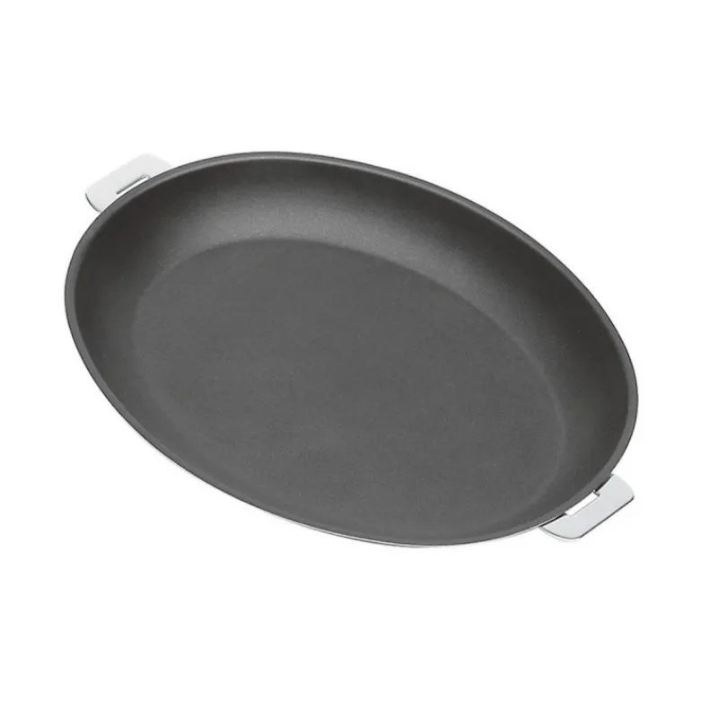 Poêles Amovibles | Poêles À Poisson-CRISTEL MUTINE Poêle ovale poisson amovible Inox revêtue CLASSIQUE D35