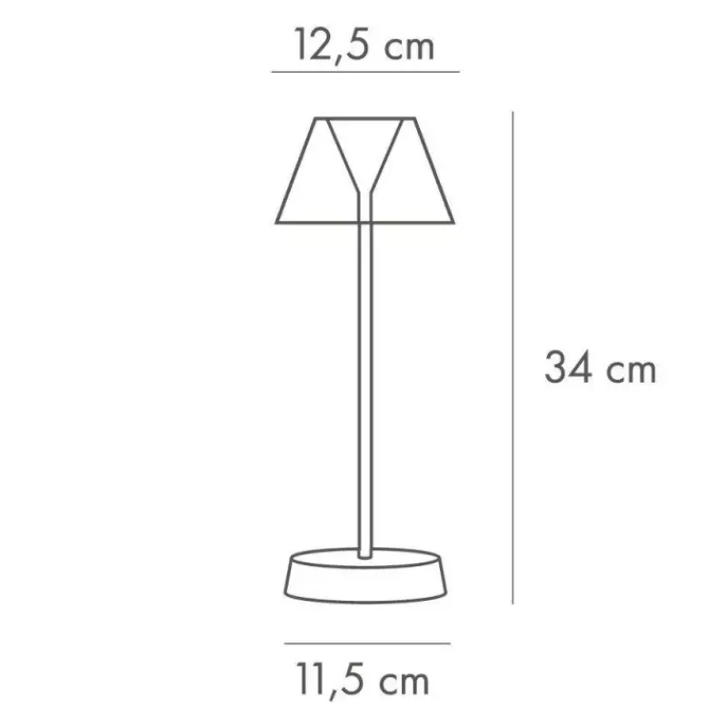 Accessoires De Décoration-WD Lifestyle NEW YORK Lampe rechargeable de table sans fil Marron