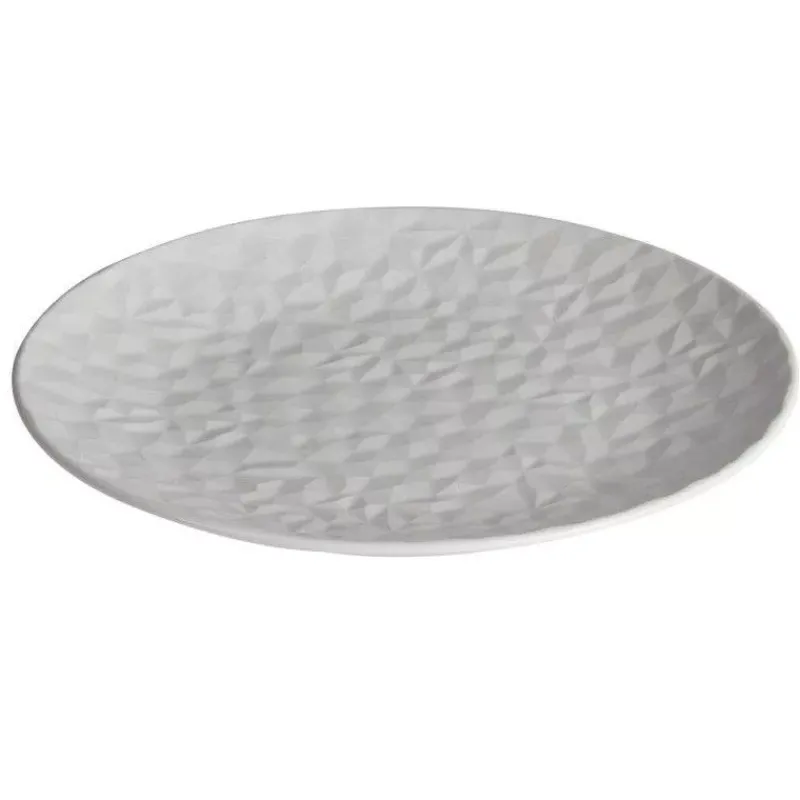 Assiettes Plates-TABLE PASSION OASIS Assiette plate en porcelaine blanche D27