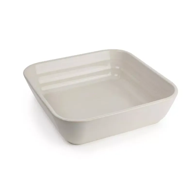 Plats À Rôtir Et Gratins-Esprit de Cuisine ONDINE Plat à Four en Céramique Carré 23 cm BRETAGNE CERAMIQUE INDUSTRIE Blanc écru