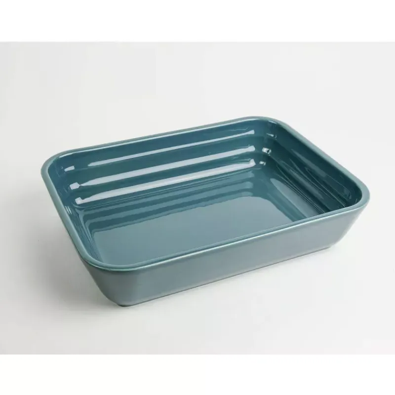Plats À Rôtir Et Gratins-Esprit de Cuisine ONDINE Plat à four rectangle 23 cm BRETAGNE CERAMIQUE Bleu de Prusse