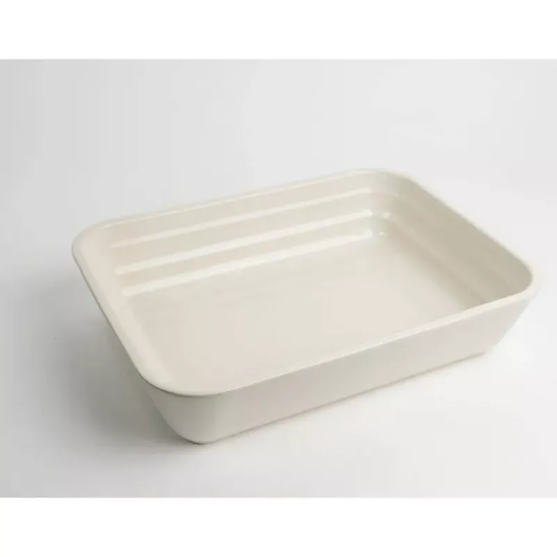 Plats À Rôtir Et Gratins-Esprit de Cuisine ONDINE Plat à four rectangle 33 cm BRETAGNE CERAMIQUE Ecru
