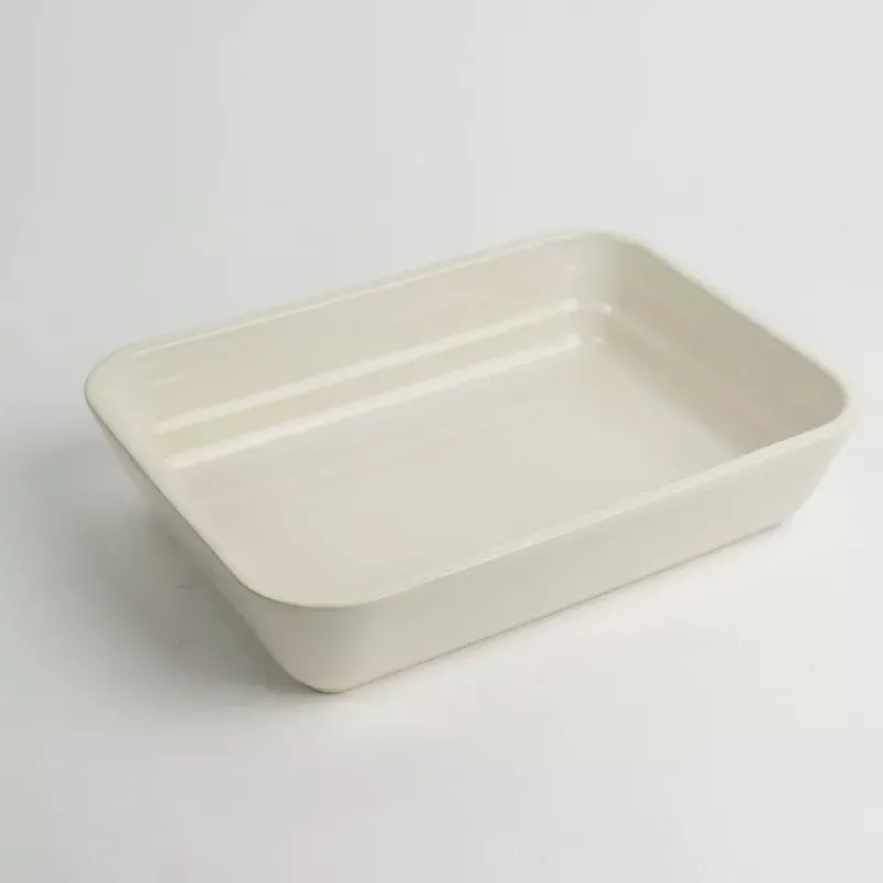 Plats À Rôtir Et Gratins-Esprit de Cuisine ONDINE Plat à four rectangle 28cm BRETAGNE CERAMIQUE Ecru