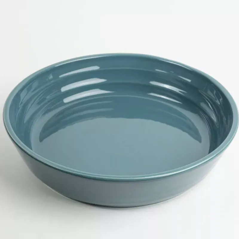 Plats À Rôtir Et Gratins-Esprit de Cuisine ONDINE Plat rond D28cm BRETAGNE CERAMIQUE INDUSTRIE Bleu de Prusse
