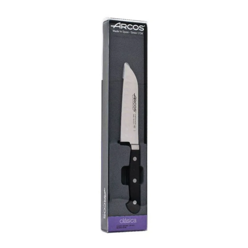 Couteaux Santoku | Couteaux Acier-ARCOS OPERA Couteau Santoku Alvéolé 14 cm