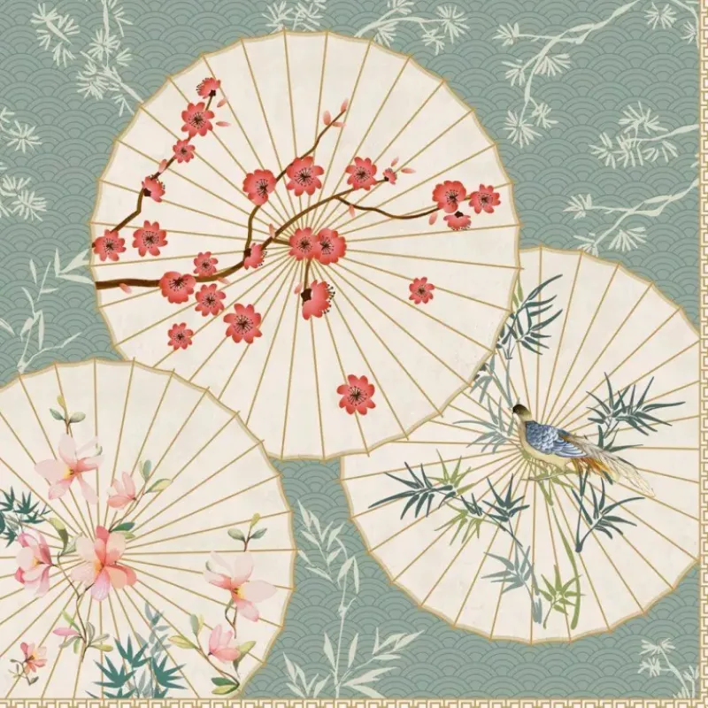 Les Serviettes De Table Papier-Easy Life Oriental Dreams Paquet de 20 serviettes en papier décorées EASYLIFE
