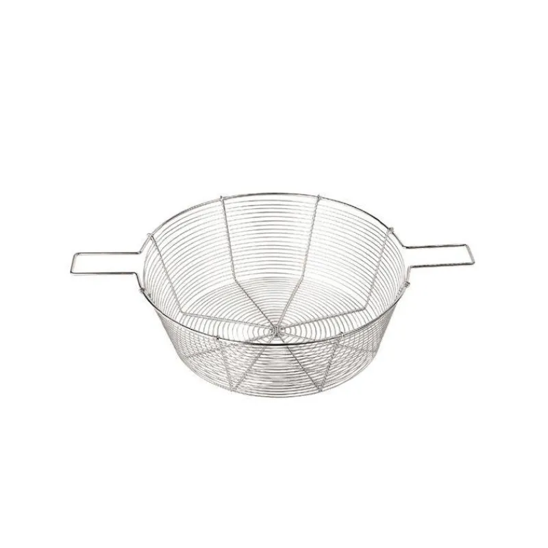 Paniers De Friteuses-De Buyer Panier en fil d´Inox pour Bassine à friture tôle bleue 2 anses LA LYONNAISE D36