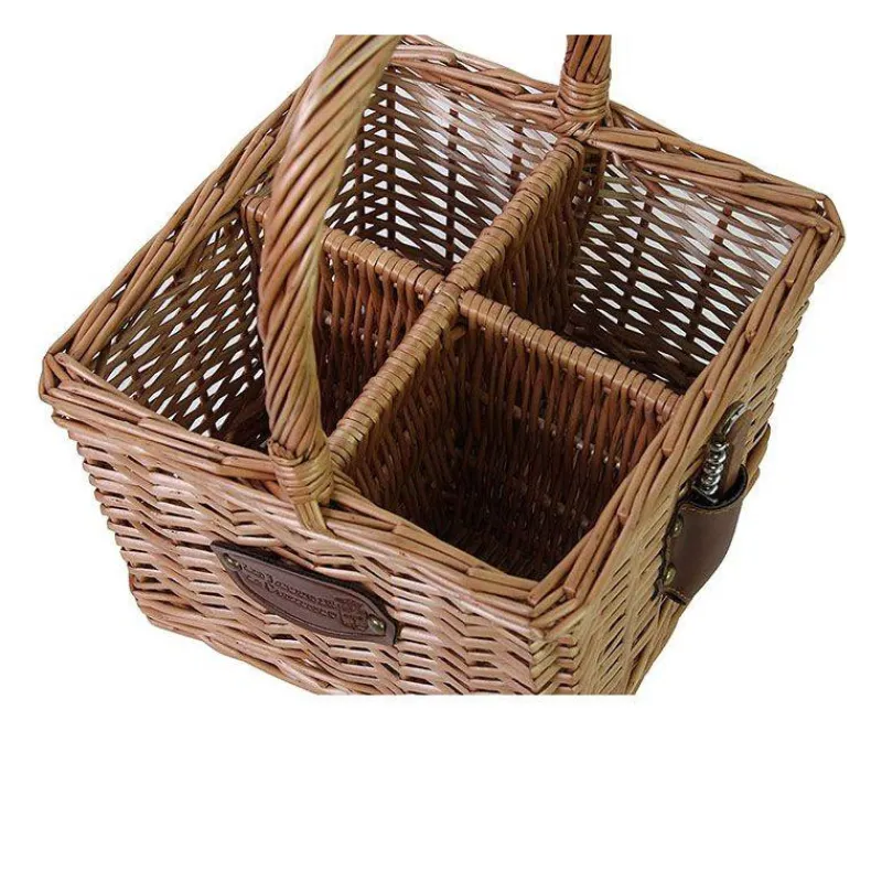 Portes Bouteilles-Les Jardins de la Comtesse Panier porte bouteilles en osier 4 casiers