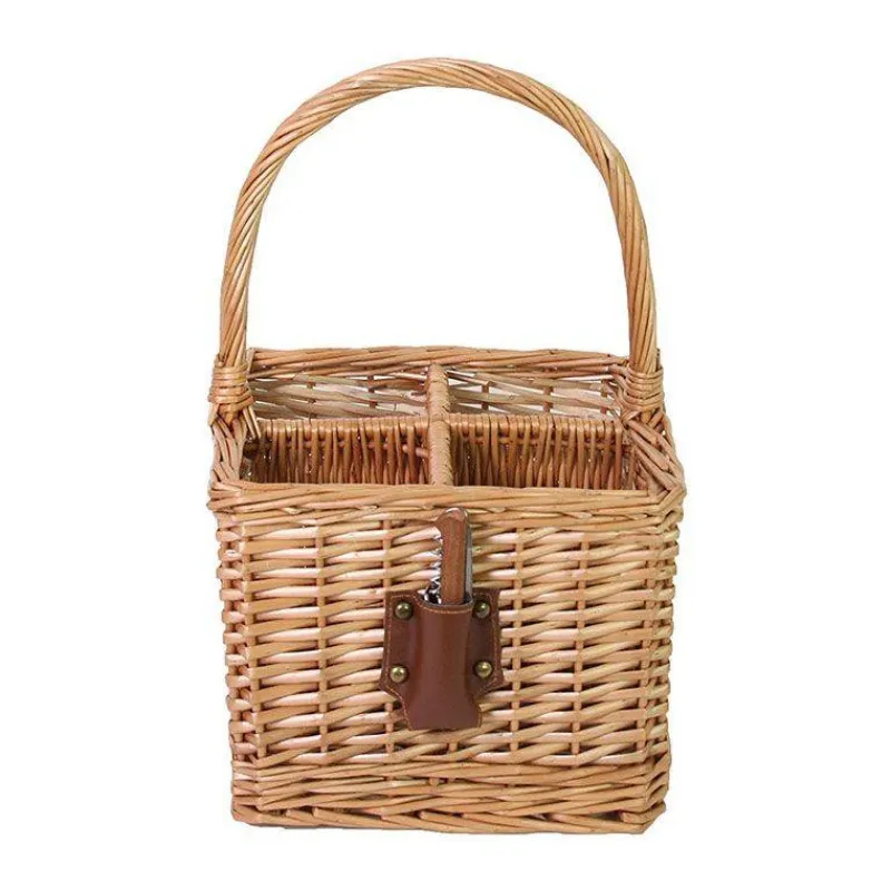 Portes Bouteilles-Les Jardins de la Comtesse Panier porte bouteilles en osier 4 casiers