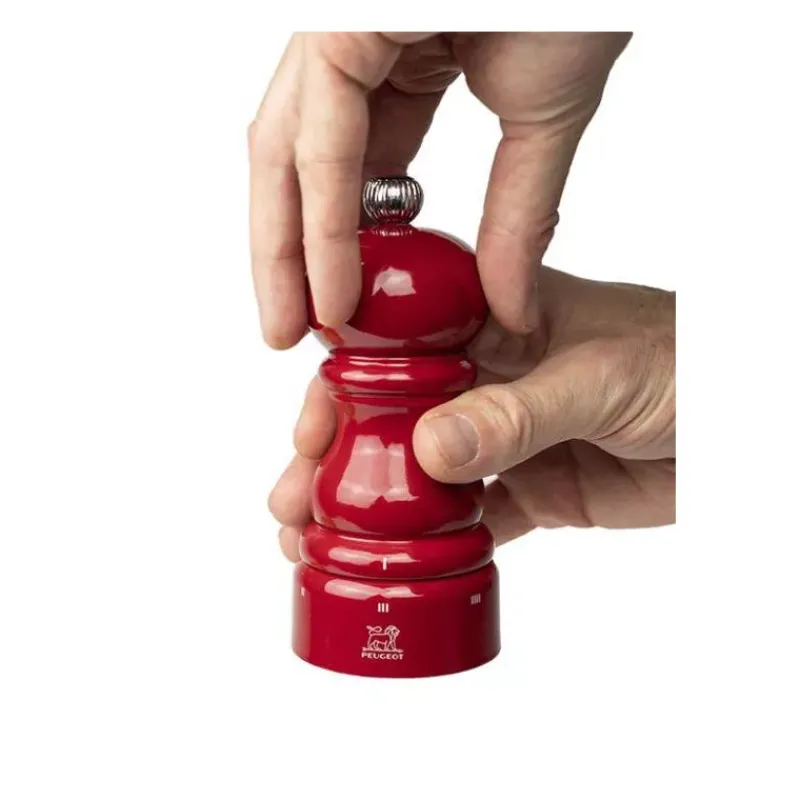 Moulins À Sel | Moulins À Poivre Peugeot-PEUGEOT PARIS Moulin à Poivre Bois U´SELECT 12 cm Laqué Rouge Passion