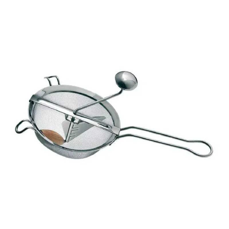 Passoires À Coulis | Ustensiles-La Casserolerie Passoire Moulin à groseilles, cassis, coulis, soupe de poisson INOX D20