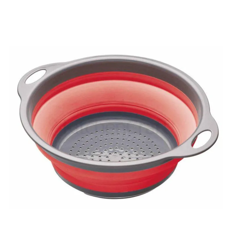 Passoires Rétractables-Kitchen Craft Passoire Pliante Colourworks D24 silicone ROUGE