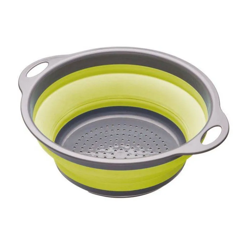 Passoires Rétractables-Kitchen Craft Passoire Pliante Colourworks D24 silicone VERT