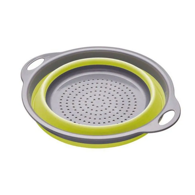 Passoires Rétractables-Kitchen Craft Passoire Pliante Colourworks D24 silicone VERT