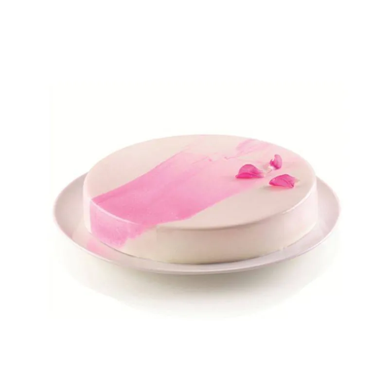 Moules Silikomart | Moules À Gâteaux Silicone-SilikoMart PERLA Moule rond bords droits en silicone 3Design D24 cm