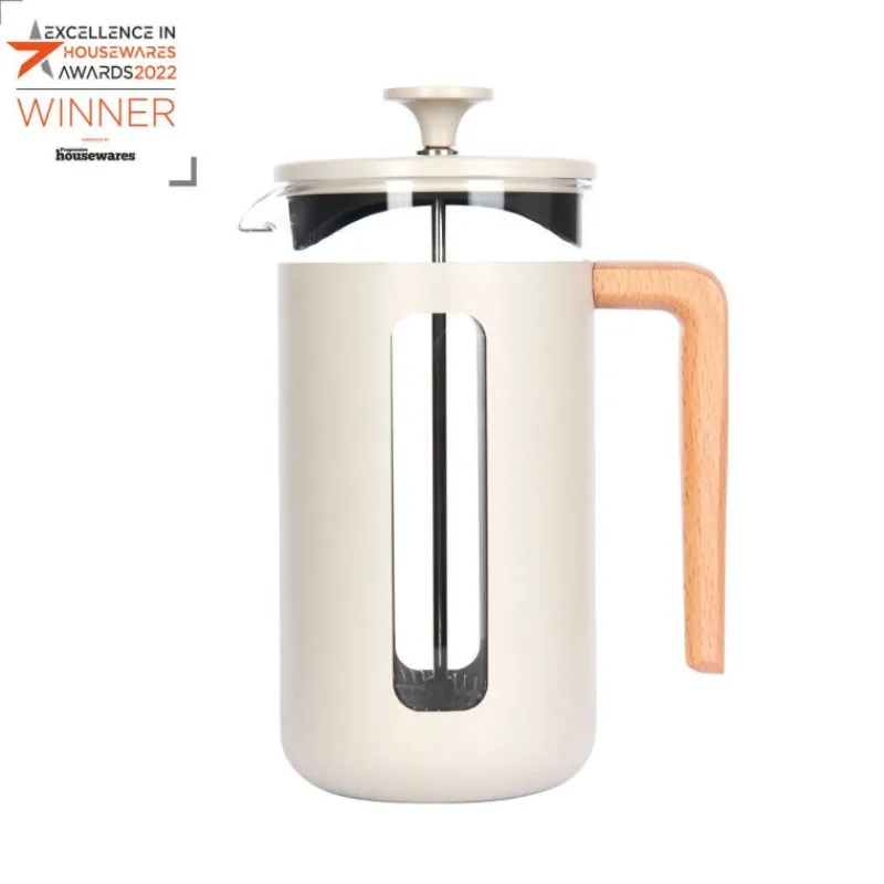 Théières, Cafetières Et Accessoires-Kitchen Craft PISA Cafetière à piston 8 Tasses La Cafetière Blanc Crème