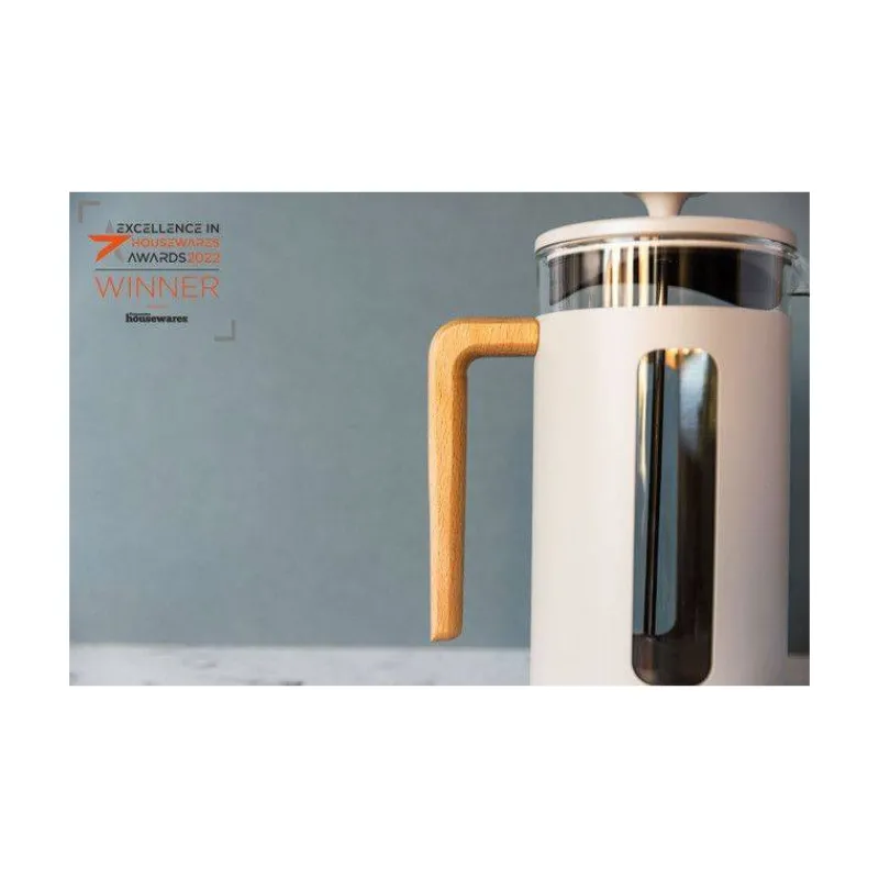 Théières, Cafetières Et Accessoires-Kitchen Craft PISA Cafetière à piston 8 Tasses La Cafetière Blanc Crème
