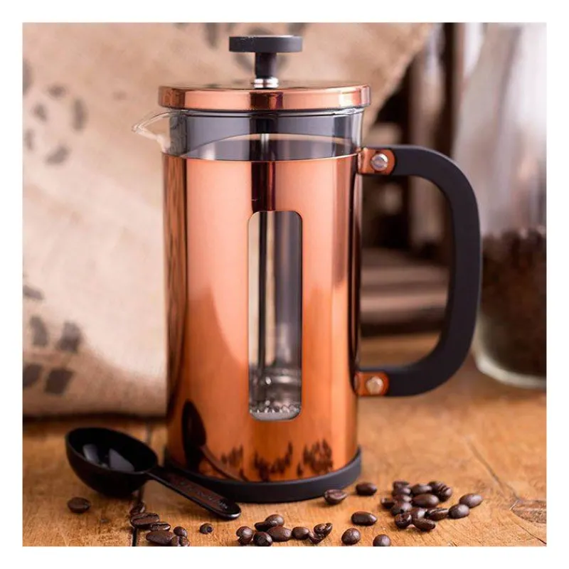 Théières, Cafetières Et Accessoires-Kitchen Craft PISA Cafetière à piston 8 Tasses La Cafetière Finition Cuivre