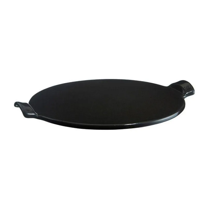 Ustensiles De Cuisine Pour Pizzas | Pizzas-Emile HENRY PIZZA Stone 37cm Fond Lisse Noir Fusain