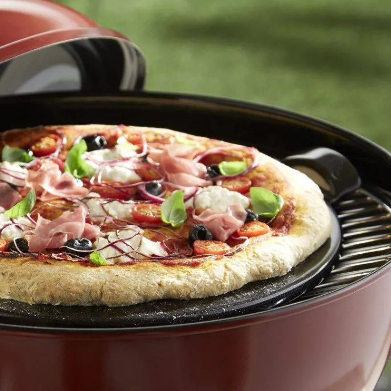 Ustensiles De Cuisine Pour Pizzas | Pizzas-Emile HENRY PIZZA Stone 36cm Four BBQ Fond lisse NOIR Mat