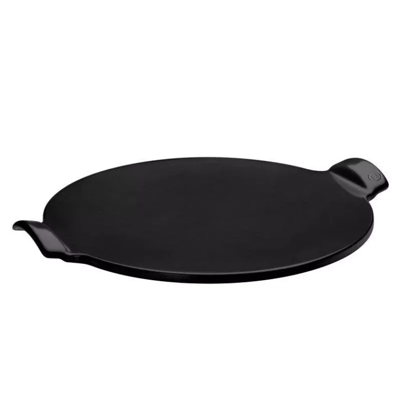 Ustensiles De Cuisine Pour Pizzas | Pizzas-Emile HENRY PIZZA Stone 36cm Four BBQ Fond lisse NOIR Mat