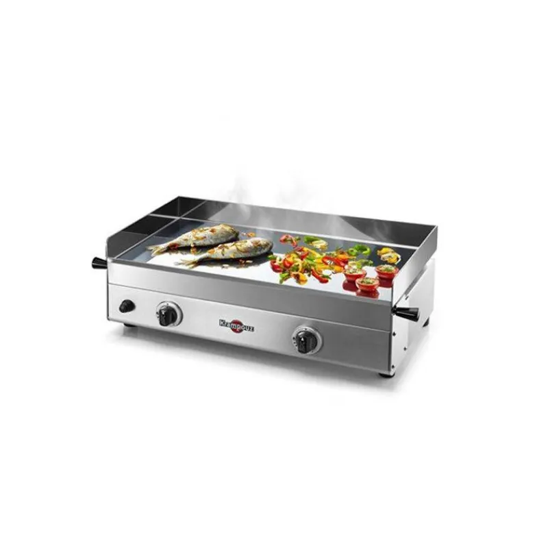 Krampouz Plancha | Bbq Planchas Grills Fabriqués En France-KRAMPOUZ Plancha Gaz Inox 2 x 2000 W - DESIGN