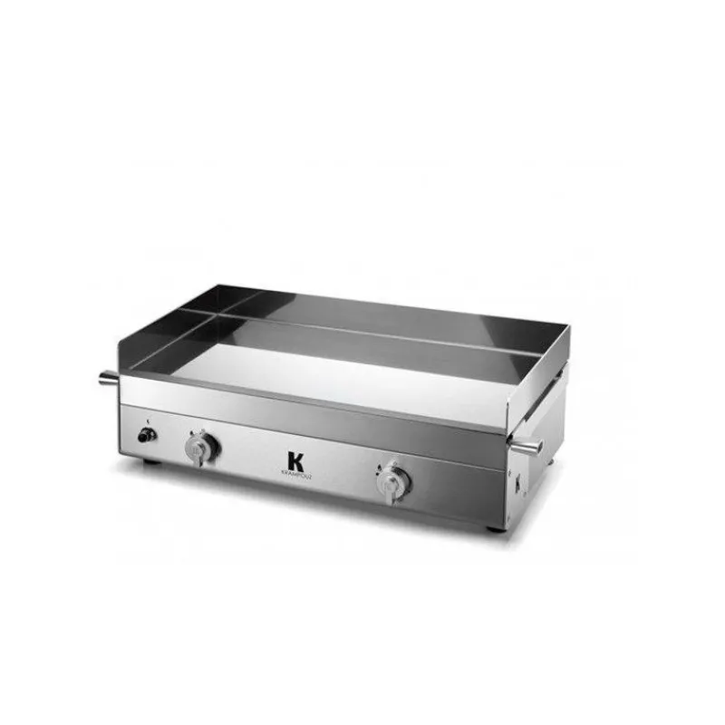 Krampouz Plancha | Bbq Planchas Grills Fabriqués En France-KRAMPOUZ Plancha Gaz INOX  2 x 2250 W PLANCHA K   65 x 40 cm