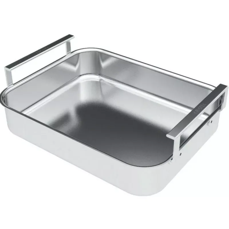 Plats À Rôtir Et Gratins-CRISTEL Plat à four Plaque à rôtir à anses larges Inox induction 40 cm