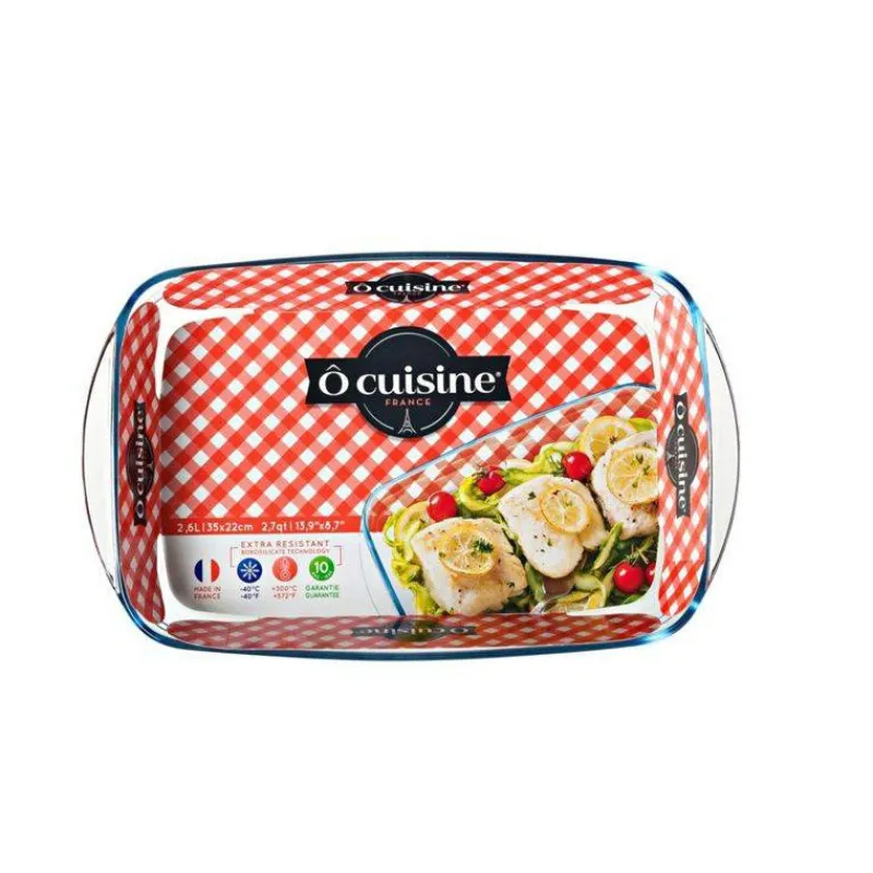 Plats En Verre | Plats À Rôtir Et Gratins-La Casserolerie Plat à four rectangulaire en verre 35 x 22 cm O Cuisine France