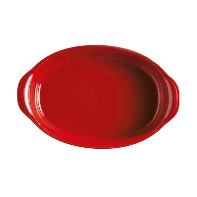Plats À Rôtir Et Gratins-Emile HENRY Plat à Four Ultime en Céramique Grand Ovale Rouge Grand Cru