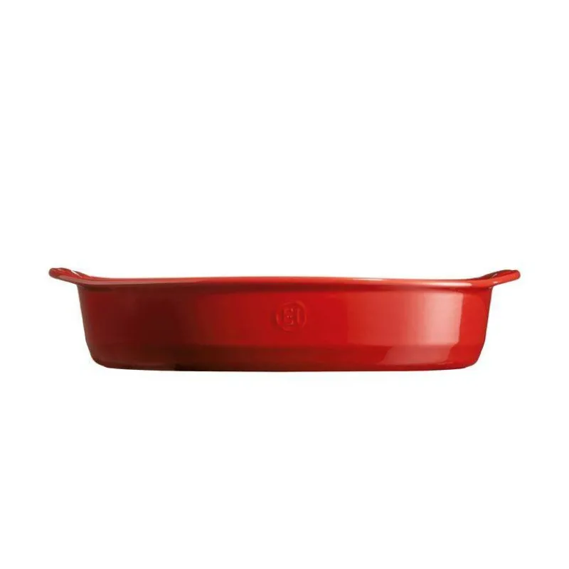 Plats À Rôtir Et Gratins-Emile HENRY Plat à Four Ultime en Céramique Grand Ovale Rouge Grand Cru