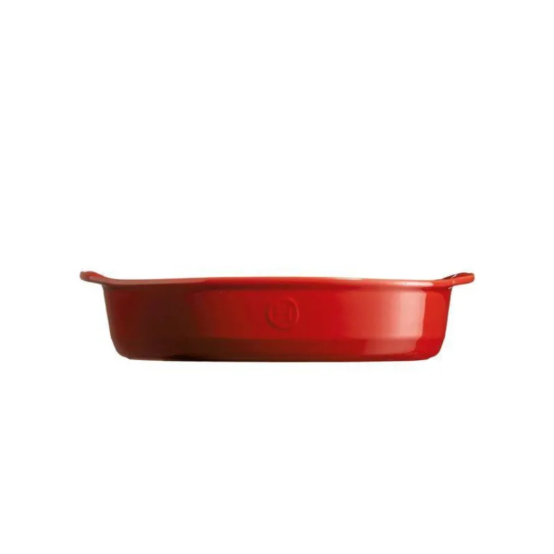 Plats À Rôtir Et Gratins-Emile HENRY Plat à Four Ultime en Céramique Moyen Ovale Rouge Grand Cru