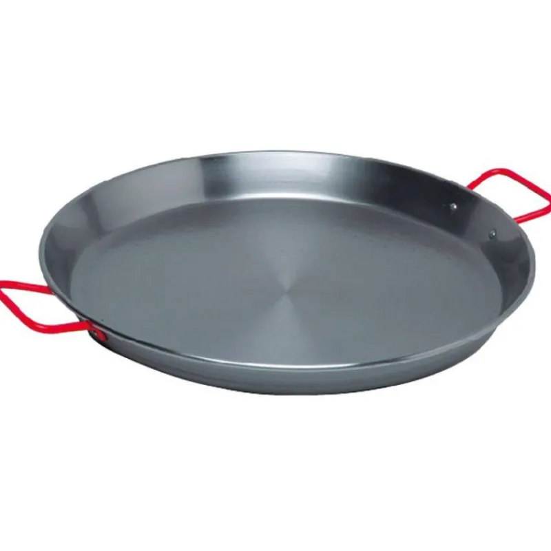 Poêles À Paëlla | Réchauds-La Casserolerie Plat à Paëlla D46 sur chariot et réchaud Andrieu en acier émaillé La Ideal