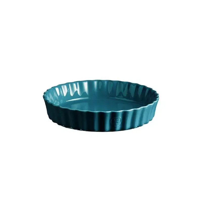 Moules À Tarte-Emile HENRY Plat à Tarte Tourtière Bleu Calanque D24 cm SC