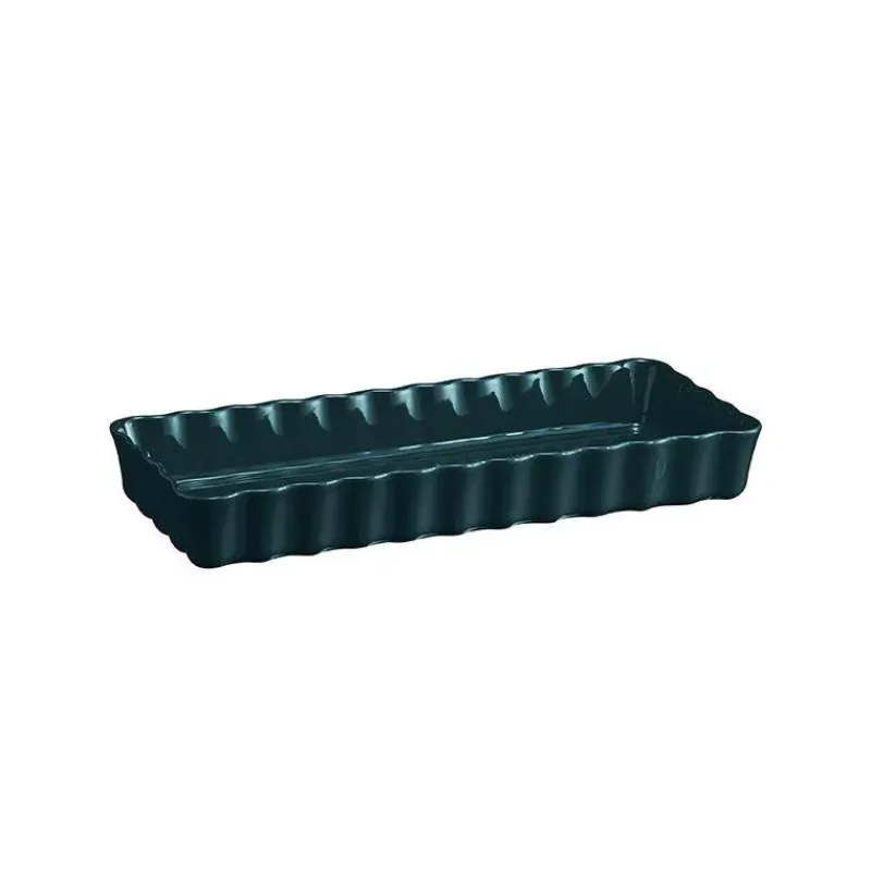 Moules À Tarte-Emile HENRY Plat à Tarte Tourtière Rectangulaire Longue Belle Île Bleu nuit