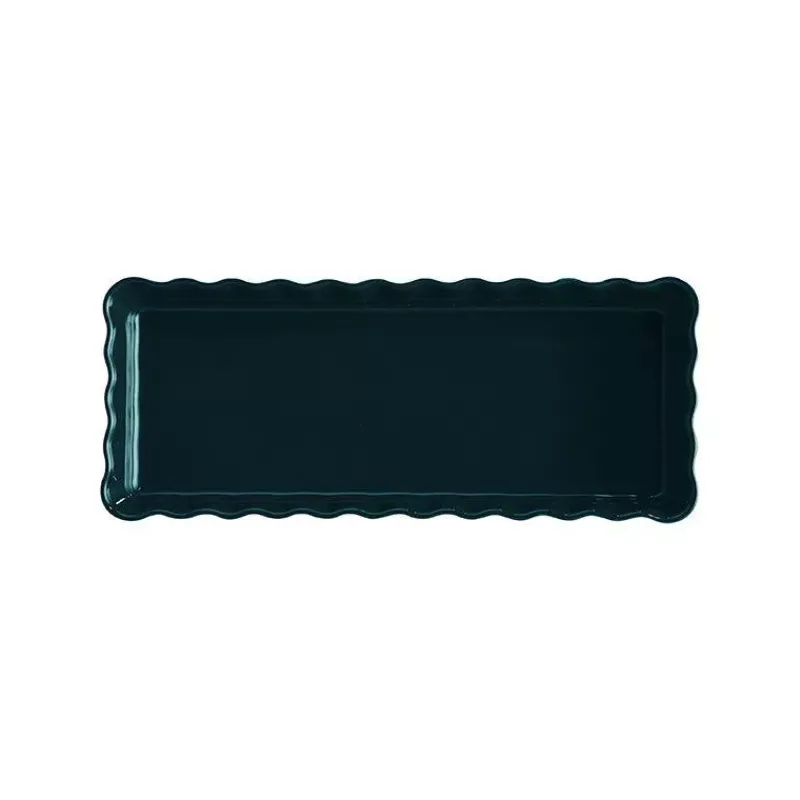 Moules À Tarte-Emile HENRY Plat à Tarte Tourtière Rectangulaire Longue Belle Île Bleu nuit