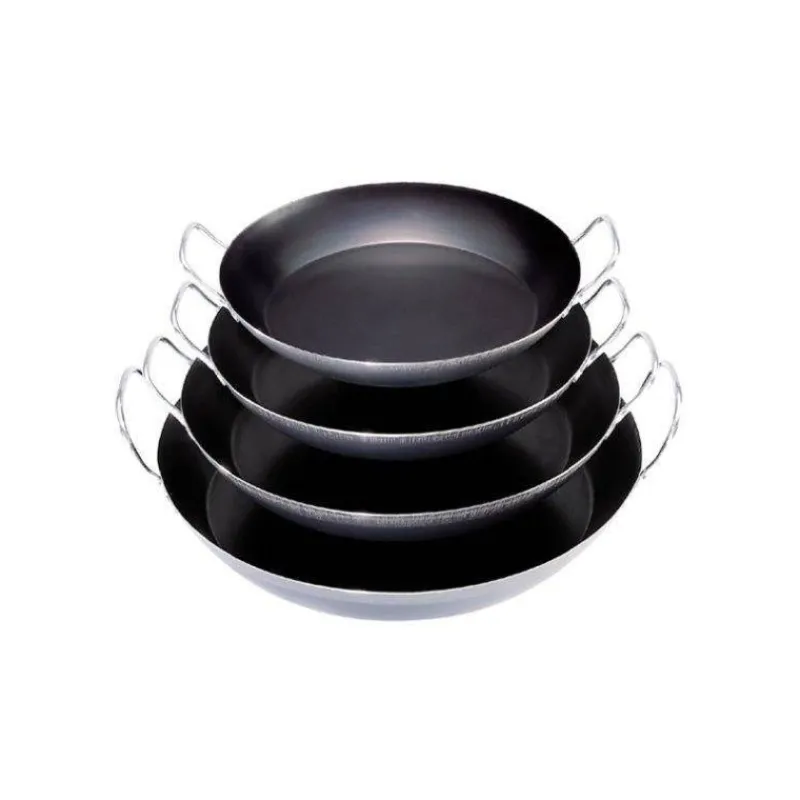 Poêles À Paëlla-De Buyer Plat paëlla tôle bleue 2 anses LA LYONNAISE D 50 cm