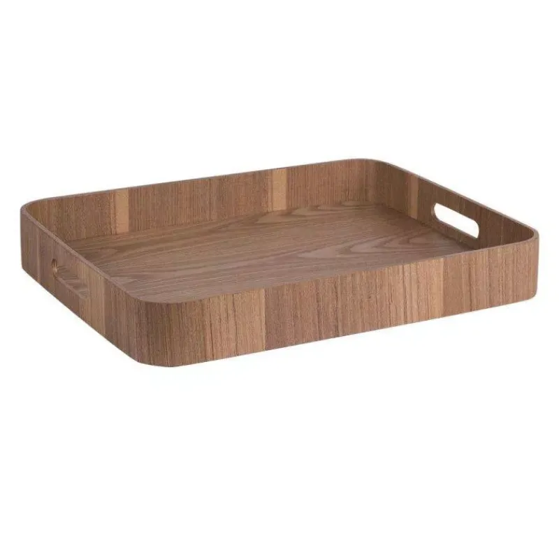 Plateaux Bois-TABLE PASSION Plateau de service rectangle bord droit  Bois Naturel 50 x 38 cm