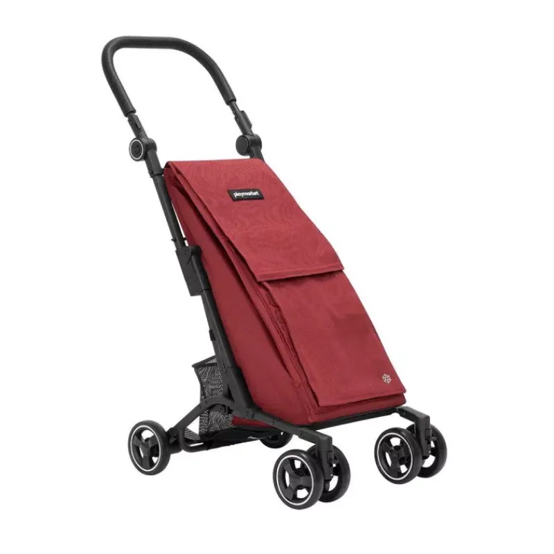 Poussettes De Marché-Playmarket POCKET Poussette de marché Chariot de courses Pliable Rouge Cranberry
