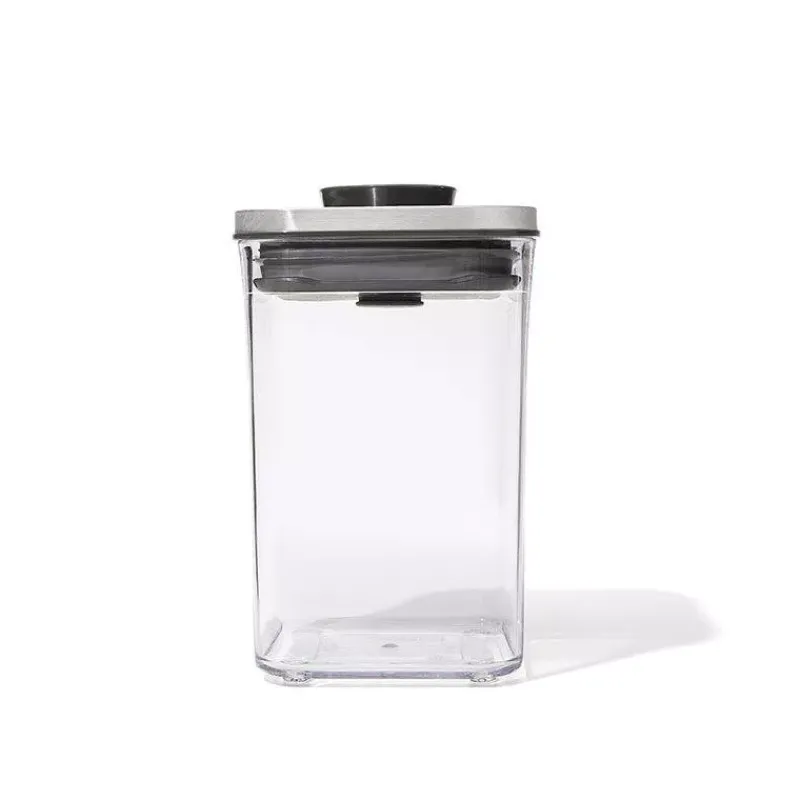 Boites Hermétiques-OXO POP INOX Boite de conservation 1 L Couvercle hermétique carré