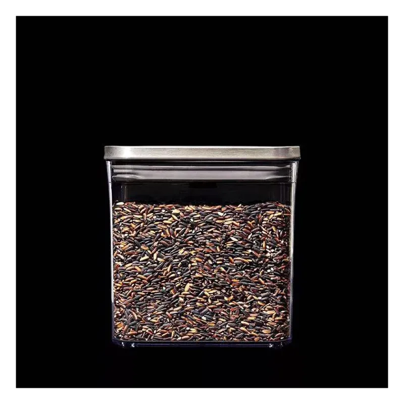 Boites Hermétiques-OXO POP INOX Boite de conservation 2.6 L Couvercle hermétique carré
