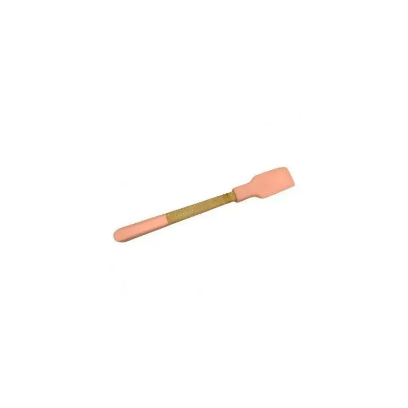 Spatules De Pâtisserie-Pebbly POP Mini Spatule en silicone manche en bambou Corail