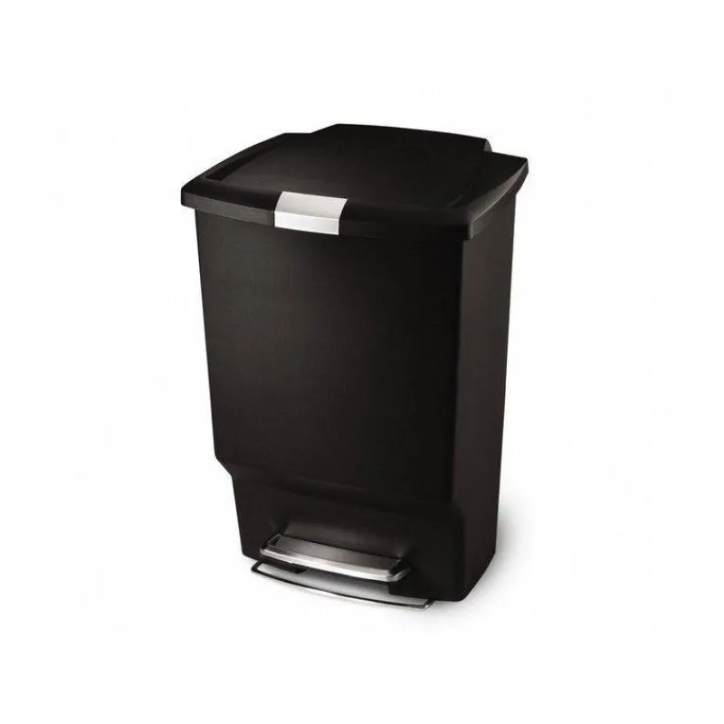 Poubelles À Pédale-simplehuman Poubelle de cuisine en plastique 45 L NOIRE