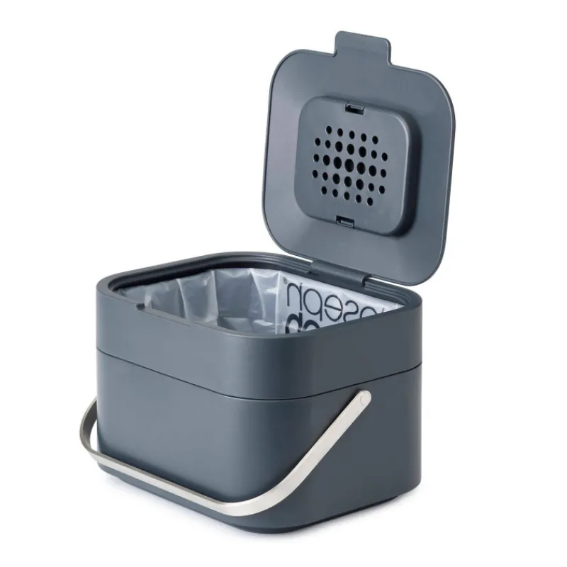 Poubelles De Tri Sélectif-Joseph Joseph Poubelle de cuisine Tri Sélectif modulable Stack 4 L Gris Anthracite