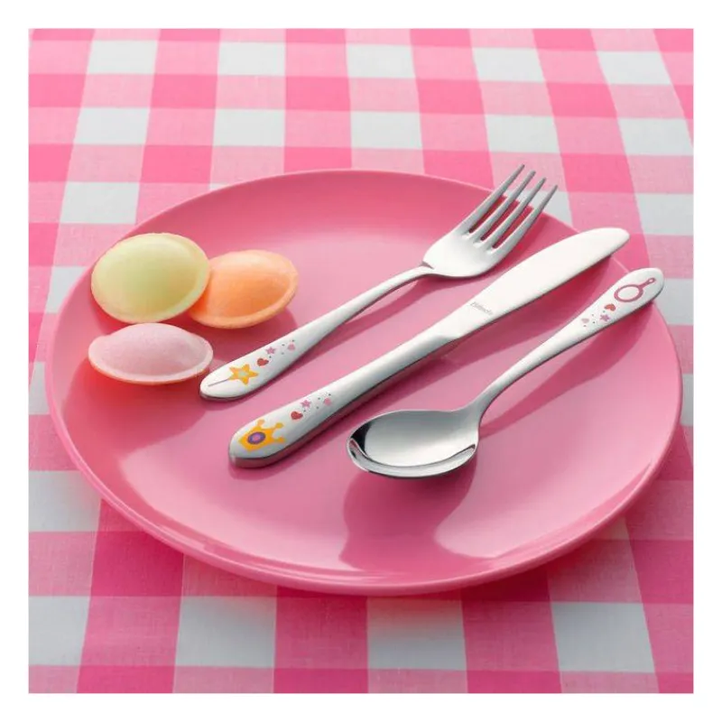 Couverts Pour Enfants-Amefa PRINCESSE Set de 3 couverts Enfant en Inox