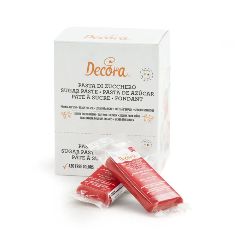 Pâte À Sucre | Sucres Et Décors-Decora Pâte à sucre classique Paquet de 100 g ROUGE