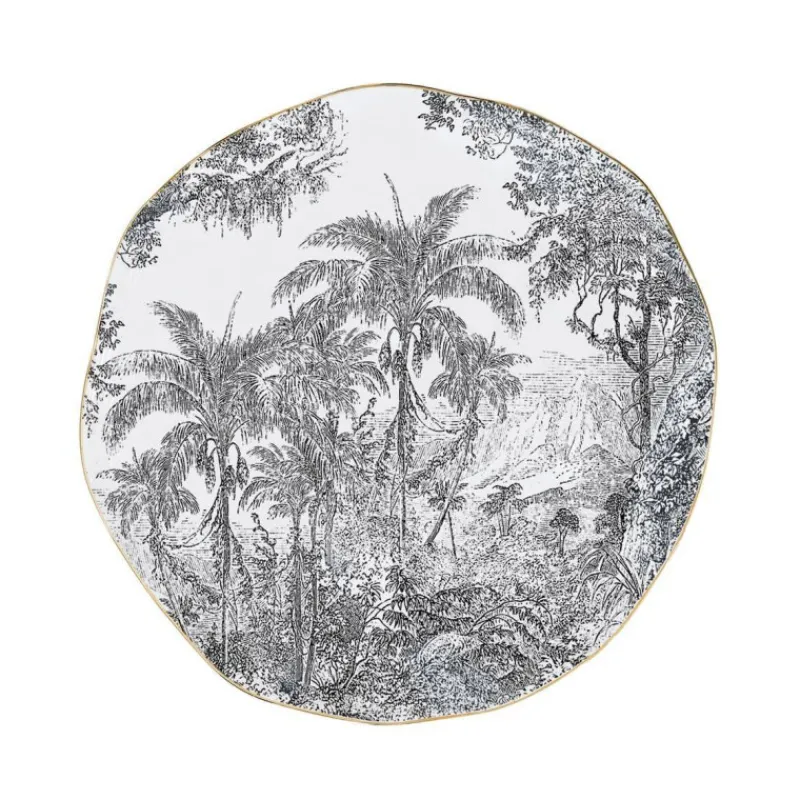 Assiettes Plates-Easy Life RAIN FOREST Assiette plate en porcelaine 26 cm SC