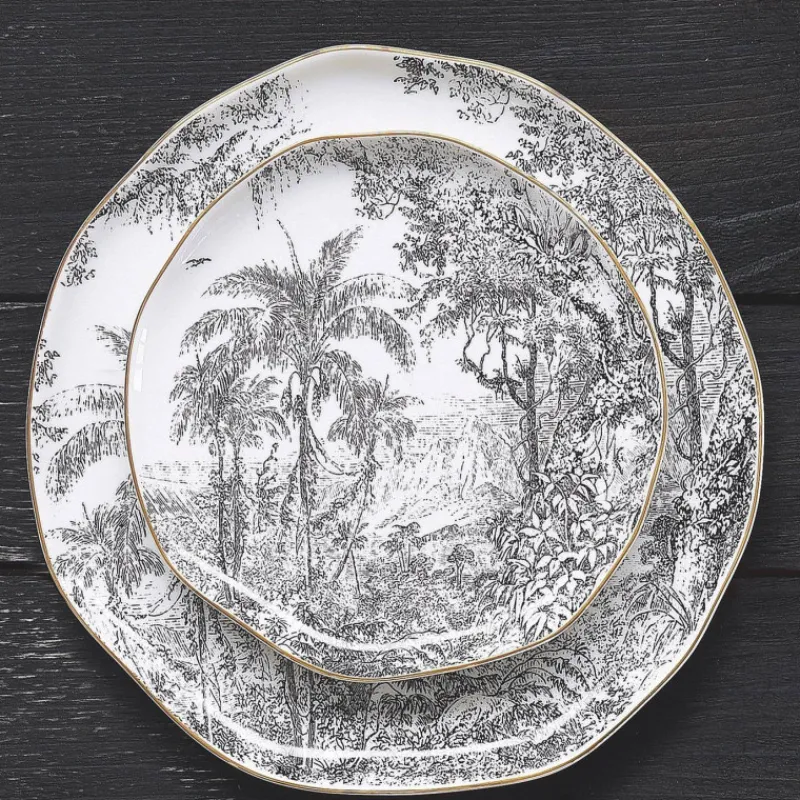 Assiettes Plates-Easy Life RAIN FOREST Assiette plate en porcelaine 26 cm SC