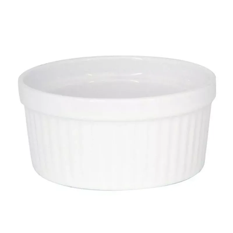 Ramequins Et Moules Individuels-La Casserolerie Ramequin en Porcelaine blanche 12 cm