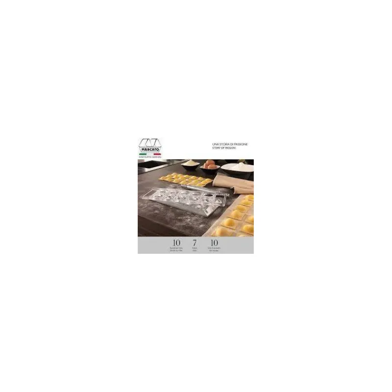 Préparer Les Pâtes-MARCATO RAVIOLI TABLET Plaque à ravioli x 10    Argent